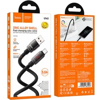 Дата кабель Hoco U143 Joy USB для Type-C 5A (1.2m) Black