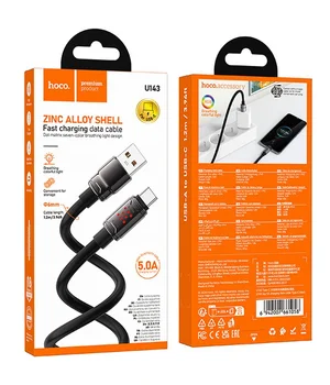 Дата кабель Hoco U143 Joy USB для Type-C 5A (1.2m) Black