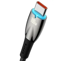 Дата кабель Baseus Glimmer Series Fast Charging Data Cable USB для Type-C 100W 2m (CADH00050) Black
