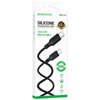 Дата кабель Borofone BX113 Lenny Type-C to Type-C 60W (1m) Black