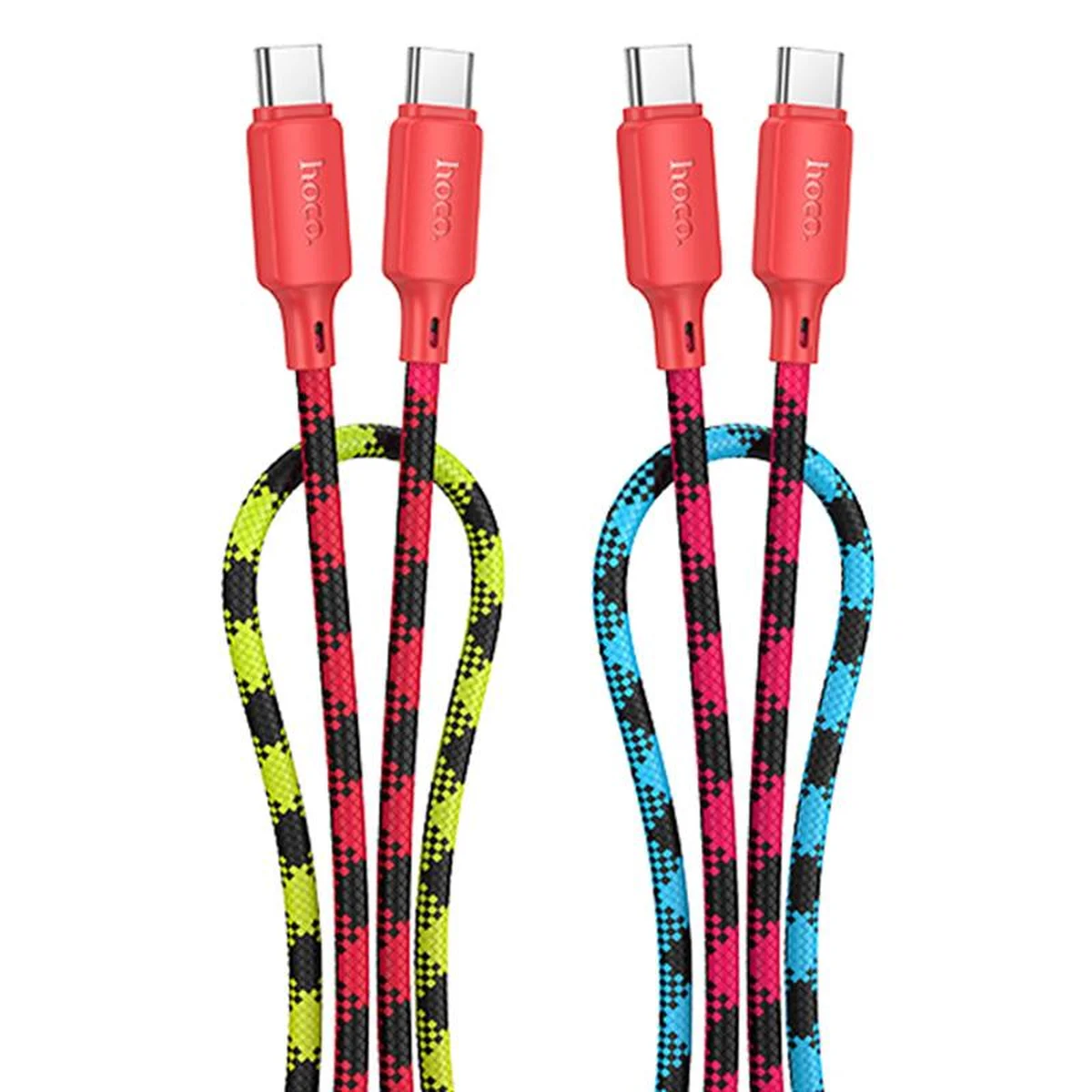 Дата кабель Hoco X116 Meridian Type-C to Type-C 60W (1m) Gradient Red Mix