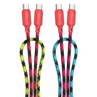 Дата кабель Hoco X116 Meridian Type-C to Type-C 60W (1m) Gradient Red Mix