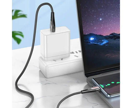 Дата кабель Hoco U133 Monte USB to Type-C (1.2m) Black