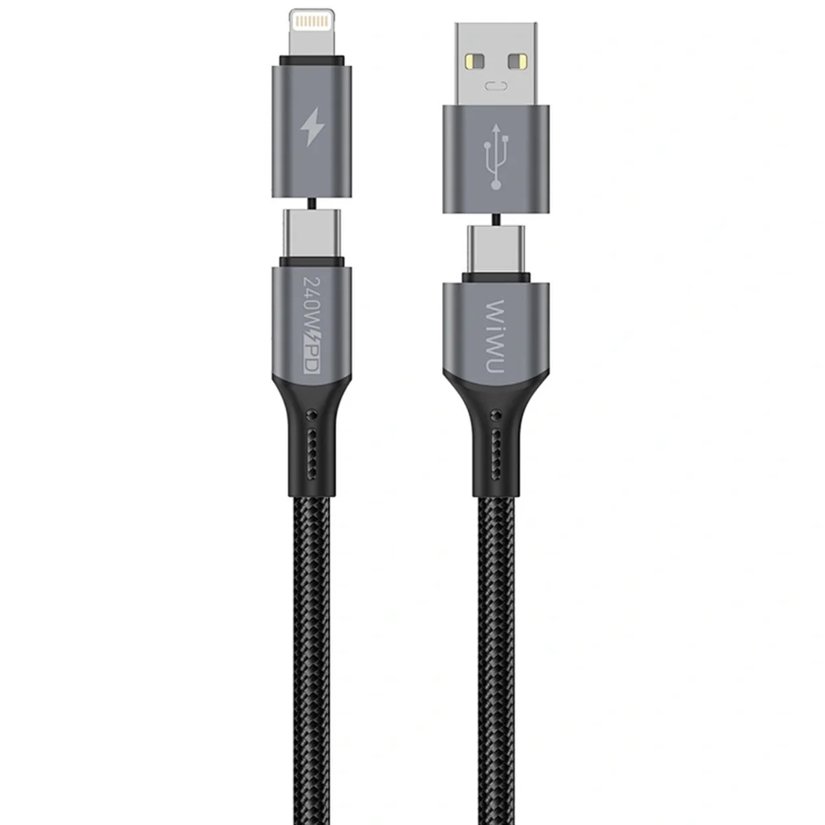Дата кабель WIWU C077 Cyberlink Type-C to Lightning 27W (1m) Silver