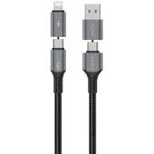 Дата кабель WIWU C077 Cyberlink Type-C to Lightning 27W (1m) Silver