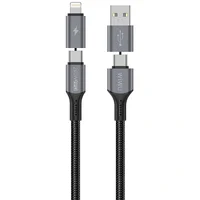 Дата кабель WIWU C077 Cyberlink Type-C to Lightning 27W (1m) Silver