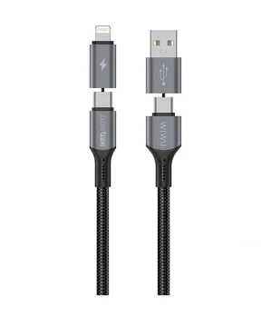 Дата кабель WIWU C077 Cyberlink Type-C to Lightning 27W (1m) Silver