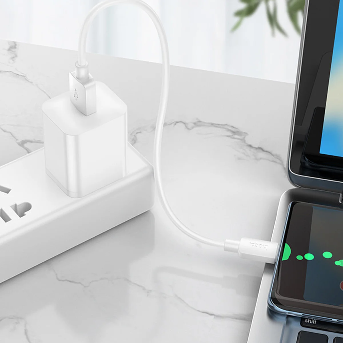 Дата кабель Hoco X96 Hyper USB to Type-C 27W (0.25m) White