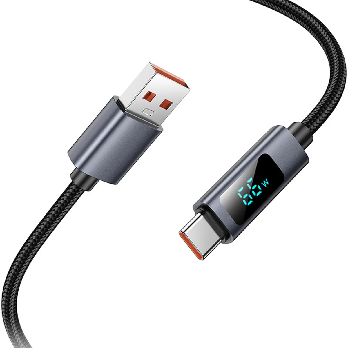 Дата кабель Hoco X112 Favor with display USB to Type-C 5A (1m) Black