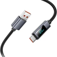 Дата кабель Hoco X112 Favor with display USB to Type-C 5A (1m) Black