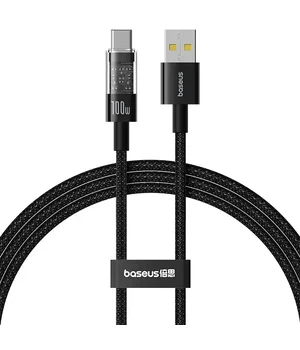 Дата кабель Baseus Gem Fast Charging USB Type-C 100W (2m) (P10373002111) Cluster Black