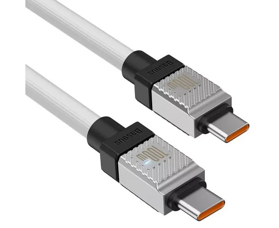 Дата кабель Baseus CoolPlay Series Type-C to Type-C 100W (1m) (CAKW00020) White