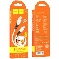 Дата кабель Hoco X82 Silicone Type-C to Lightning 20W (1m) White