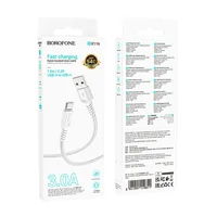 Дата кабель Borofone BX116 Certain USB to Type-C 3A (1m) White