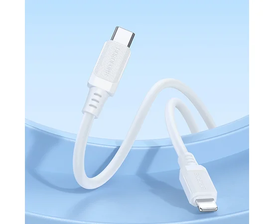 Дата кабель Borofone BX115 Lotto Type-C to Lightning 27W (1m) White