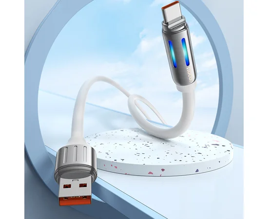 Дата кабель Hoco U136 Prize USB to Type-C 5A (1.2m) White