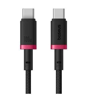 Дата кабель Baseus Dura Series Fast Charging Type-C to Type-C 100W (2m) (P10377803) Red / Black