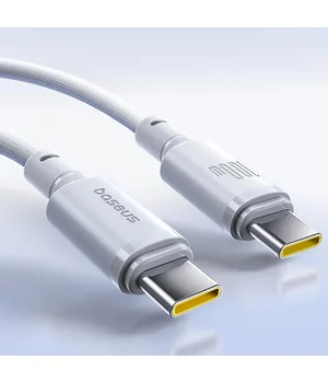 Дата кабель Baseus New Braided Type-C to Type-C 100W (2m) (E0426V) Moon White