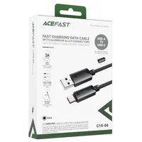 Дата кабель Acefast C19-04 USB to Type-C 3A (1.2m) Black