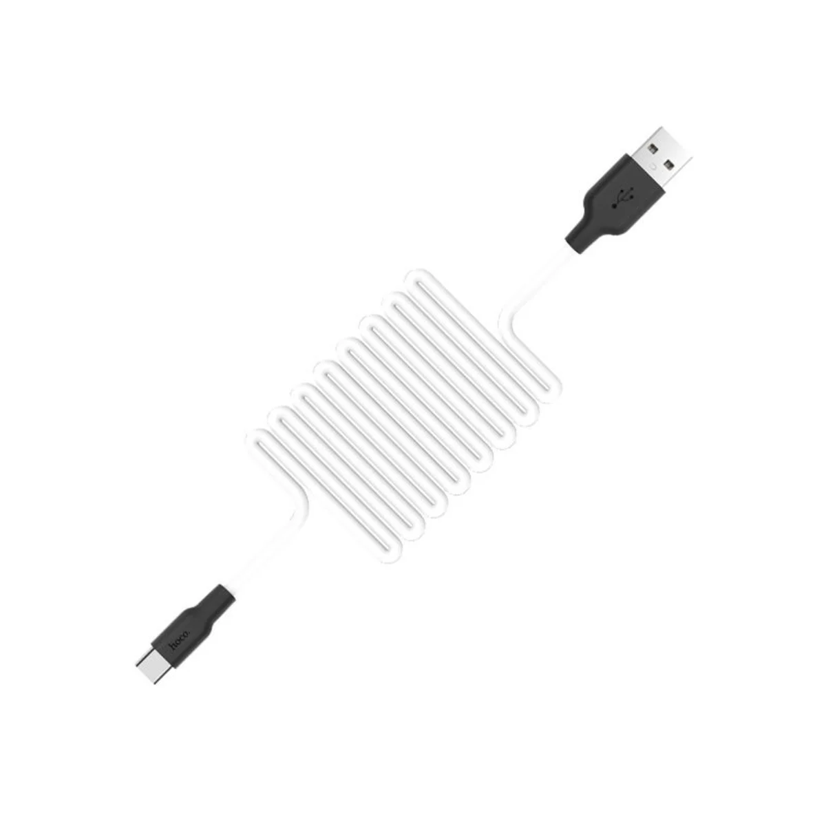 Дата кабель Hoco X21 Silicone Type-C Cable (1m) Черный / Белый