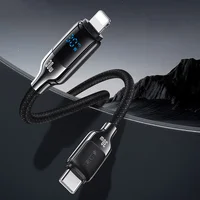 Дата кабель Usams US-SJ741 Digital Display HX Ser. Type-C to Lightning 30W (1.2m) Tarnish