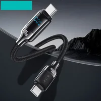 Дата кабель Usams US-SJ742 Digital Display HX Ser. Type-C to Type-C 100W (1.2m) Tarnish