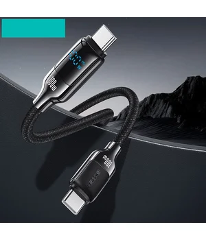 Дата кабель Usams US-SJ742 Digital Display HX Ser. Type-C to Type-C 100W (1.2m) Tarnish