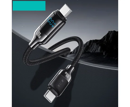 Дата кабель Usams US-SJ742 Digital Display HX Ser. Type-C to Type-C 100W (1.2m) Tarnish