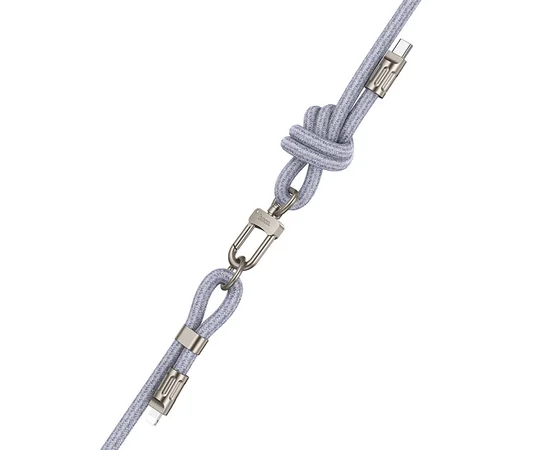 Дата кабель-шнурок Hoco GH7 Elegant Type-C to Lightning (1.8m) Denim Blue