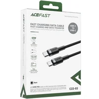 Дата кабель Acefast C22-03 Type-C to Type-C 60W (1.2m) Black