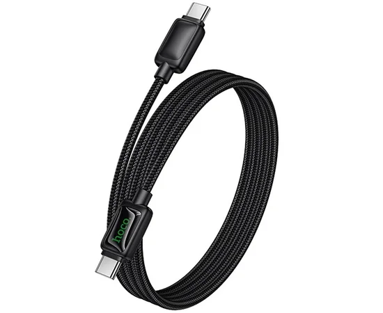 Дата кабель Hoco U146 Mundo Type-C to Type-C 60W (1.2m) Black