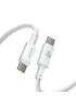 Дата кабель Baseus New Braided Type-C to Type-C 100W (1m) (E0426) Moon White