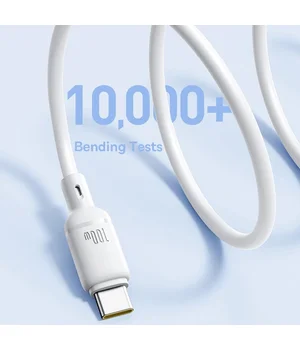 Дата кабель Baseus Silky Series OS Fast Charging USB to Type-C 100W (2m) (P10377703) Moon White