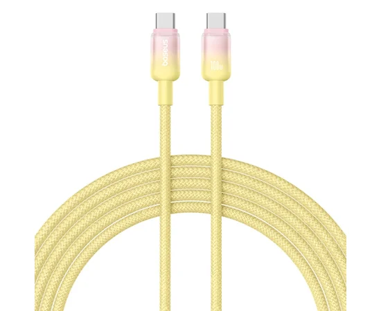 Дата кабель Baseus Discolor Series Fast Charging Type-C to Type-C 100W (1m) (P10374902) Custard Yellow