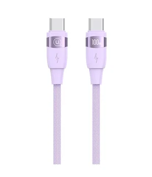 Дата кабель Usams US-SJ633 U85 Type-C to Type-C 100W (2m) Purple