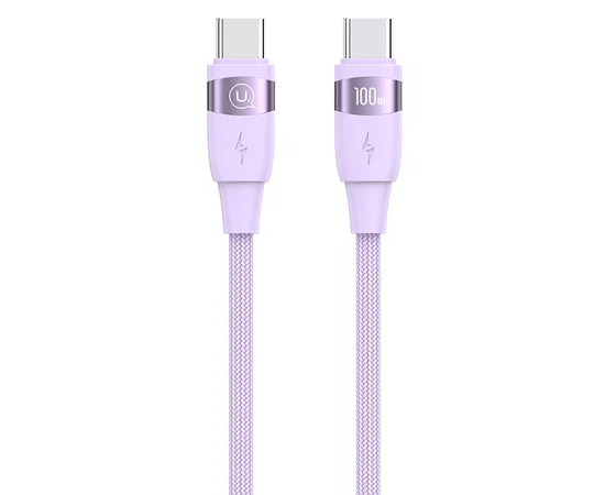 Дата кабель Usams US-SJ633 U85 Type-C to Type-C 100W (2m) Purple