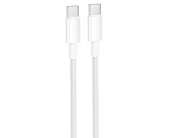 Дата кабель Borofone BX117 Source Type-C to Type-C 60W (1m) White