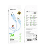 Дата кабель Borofone BX115 Lotto USB to Type-C 3A (1m) Blue