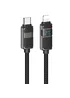 Дата кабель Hoco U137 Line with display Type-C to Lightning 27W (1.2m) Black
