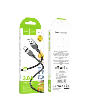 Дата кабель Hoco X109 Energy silicone USB to Type-C (1m) Black