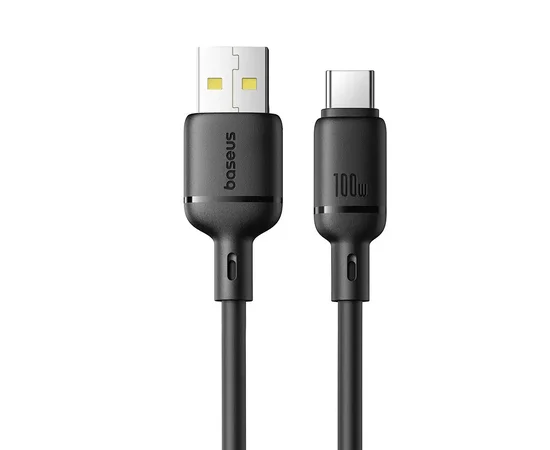 Дата кабель Baseus Silky Series OS Fast Charging USB to Type-C 100W (1m) (P10377703) Cluster Black