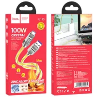 Дата кабель Hoco U113 Solid 100W USB to Type-C (1m) Gold