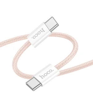 Дата кабель Hoco X104 Source 60W Type-C to Type-C (1m) Pink