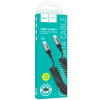 Дата кабель Hoco X121 Nuevo Type-C to Type-C 60W (1.5m) Black