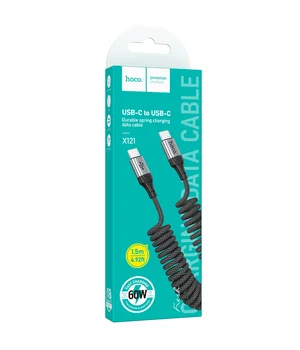Дата кабель Hoco X121 Nuevo Type-C to Type-C 60W (1.5m) Black