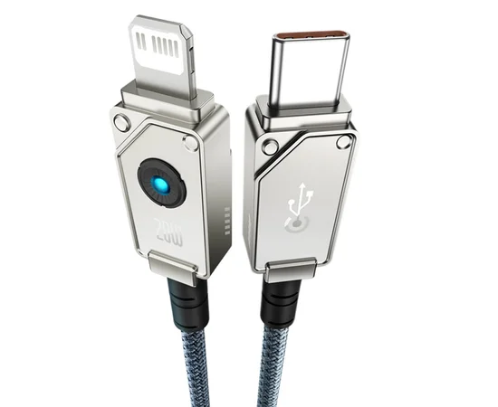 Дата кабель Baseus Unbreakable Series Fast Charging Type-C to Lightning 20W 1m (P10355803111-0) Stellar White