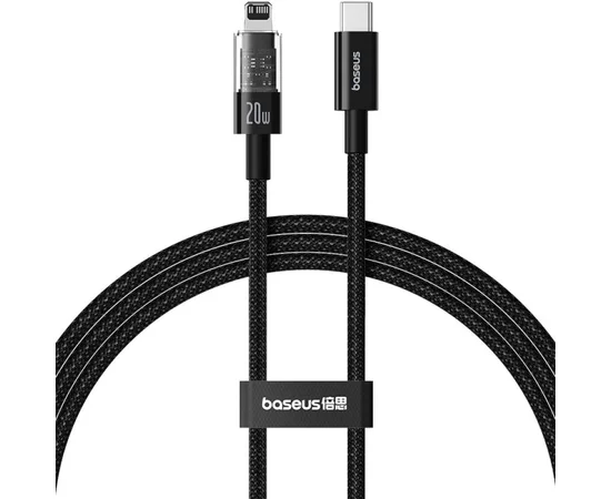 Дата кабель Baseus Gem Fast Charging Type-C to Lightning 20W (2m) (P10373001211-01) Cluster Black