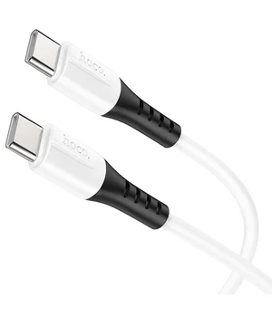 Дата кабель Hoco X82 Silicone Type-C to Type-C 60W (1m) White