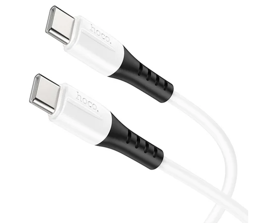 Дата кабель Hoco X82 Silicone Type-C to Type-C 60W (1m) White