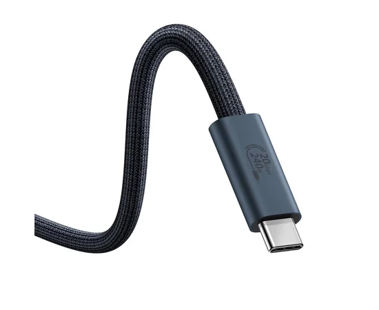 Дата кабель Baseus Flash 2 USB4 Full-Featured Type-C to Type-C 240W (1.8m) (P10311803112) Cluster Black